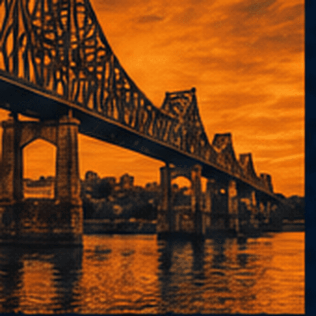 Chattanooga bridge at sunset